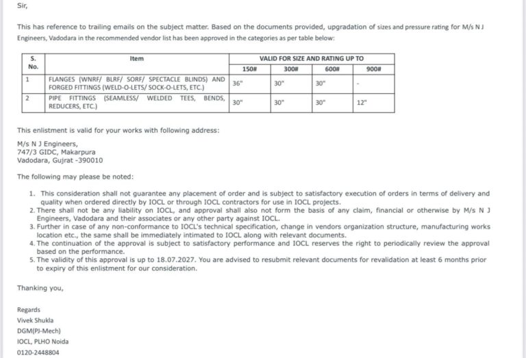 IOCL Enlistment